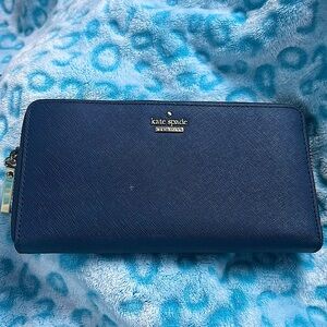 Navy Blue Kate Spade Wallet-EUC